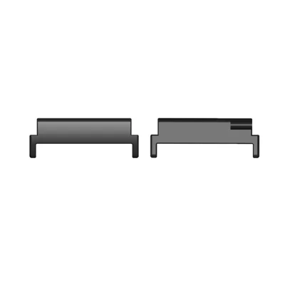1 Pair 22mm Metal Watch Strap Connector Pin for Huawei / Samsung Watch Band - Black
