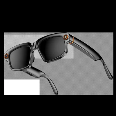 MS01 AI Smart Translation Camera Bluetooth-kompatibel Glasses 8MP Photo Bluetooth-kompatibel 6.0 IP67 Waterproof Smart Eyewear - Sort