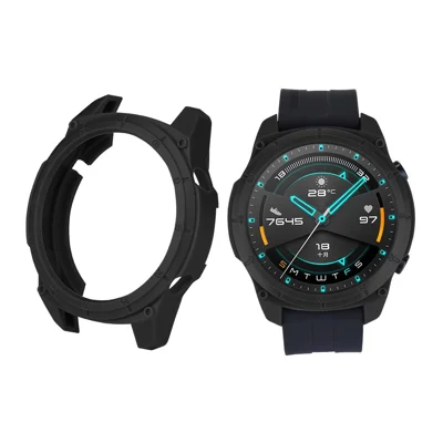 Single Color TPU Cover Sports Style Protective Watch Case for Huawei Watch GT 2 46mm - Black