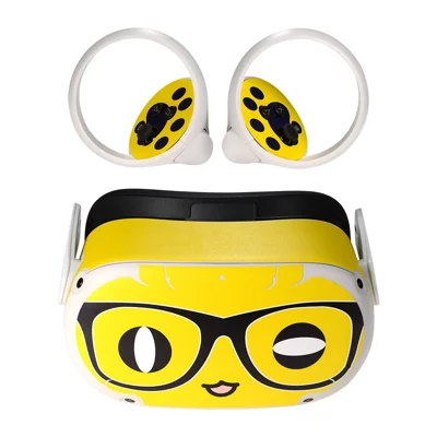 Qisyker Per Oculus Quest 2 VR Glasses Cartoon PVC Protective Decalcomanie Adesivo - Q2A003