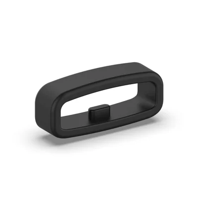 Boucle de Bracelet de Montre Universel 20mm Retracteur Attache Anneau Silicone Support de Montre - Noir