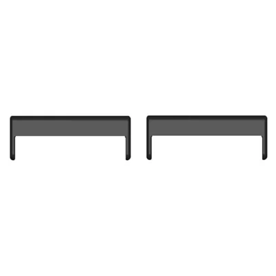 1 paire de connecteurs de bracelet de montre universel 20 mm à 18 mm - Accessoire d'adaptateur de sangle de montre en métal - Noir