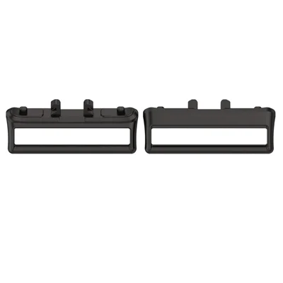 1 Pair For Samsung Galaxy Fit3 (SM-R390) 18mm Watch Strap Medium Connector Metal Adapter - Black