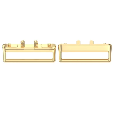 1 Pair Medium Connector for Samsung Galaxy Fit3 (SM-R390) 18mm Watch Strap Metal Adapter - Gold