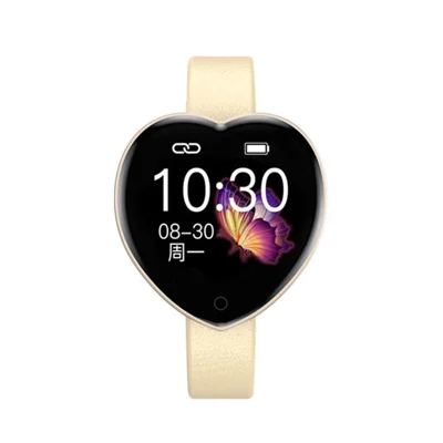 T52 Farbbildschirm Fitness-Tracker Blutdruckmessgerät Herzfrequenzmonitor Smart Watch für Frauen - Gold