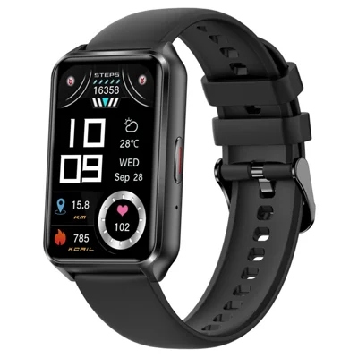 H37 1.57-inch Square Screen Bluetooth-compatible Call Smart Watch Heart Rate Blood Oxygen Monitor Sports Watch - Black