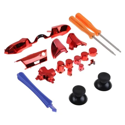 For Xbox One Elite Controller Replacement Parts Kit Electroplating Accessories Set - Red