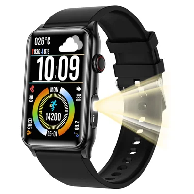 G50 1,57 inch Smart Armband Fitness Tracker met Bluetooth-gespreksfunctie Hartslagmeter Polsband - Zwart