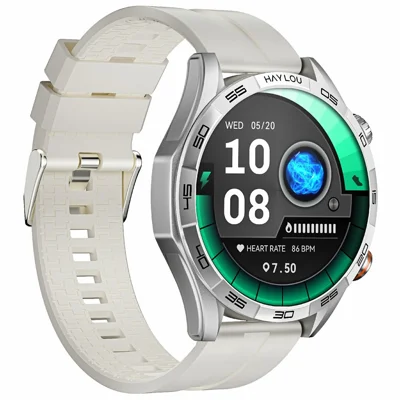 HAYLOU Solar 5 1.58 Inch AMOLED Screen Smart Watch Health Monitor Bluetooth-compatible Call Wristwatch - Silver
