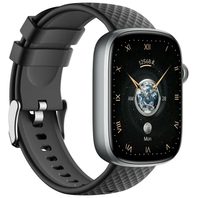 GTS8 1.95 Inch AMOLED HD Screen Smart Watch Health Monitor Bluetooth-Compatible Calling Fitness Tracker - Black