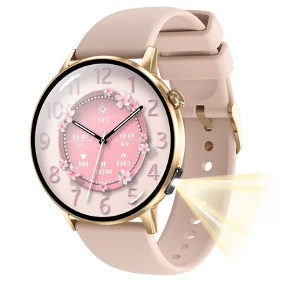 G34 1.32 Inch AMOLED Screen Smart Watch Health Monitor Bluetooth-Compatible Call Fitness Tracker Watch - Pink
