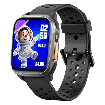 W97 Kids Educational Games Smart Watch Fitness Tracker 100+ Sports Modes Wristwatch - Black