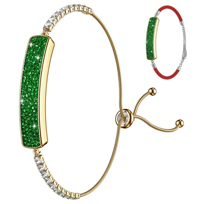 B5 Smart Bracelet for Women Fashion Rhinestone Inlaid Fitness Tracker Health Monitor Wristband, with Red Rope Chain - Green