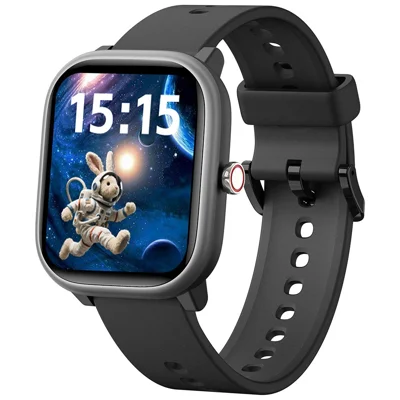 W96 For Kids Smart Watch 1.83 Inch Large HD Screen 100+ Sports Modes Heart Rate Sleep Monitor - Black