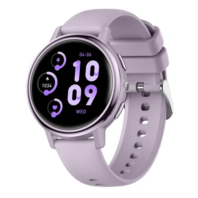AK88 IP68 wasserdichter Smartwatch Herzfrequenzmesser Fitness-Tracker Sportuhr mit Silikonarmband – Lila