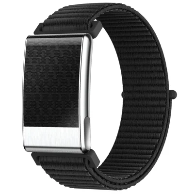 E900 Screenless Fitness Smart Watch ECG Heart Rate Monitor Blood Oxygen Tracker Sports Bracelet - Woven Strap / Black