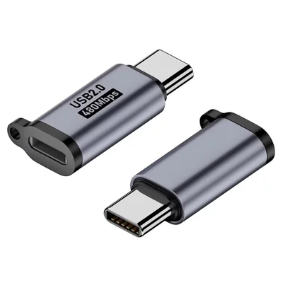 iP Female to Type-C Male Adapter 480Mbps Data Transfer Charging Connector for Phone Tablet Camera