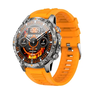 YK16 Smart Watch 100+ Sports Modes 1.7 Inch IPS Screen Health Monitoring Outdoor Wristwatch Built-in Flashlight - Orange