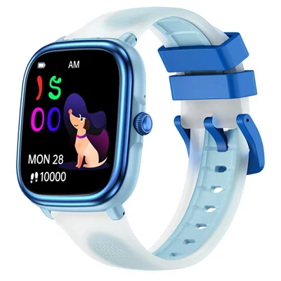 HT40 Kids Smart Watch Fitness Tracker with Heart Rate Sleep Monitoring Story Player Flashlight - Blue