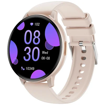 Умные часы T6 с HD-экраном 1,38 дюйма, Bluetooth-вызов, мониторинг здоровья, спортивные часы на запястье — розовые