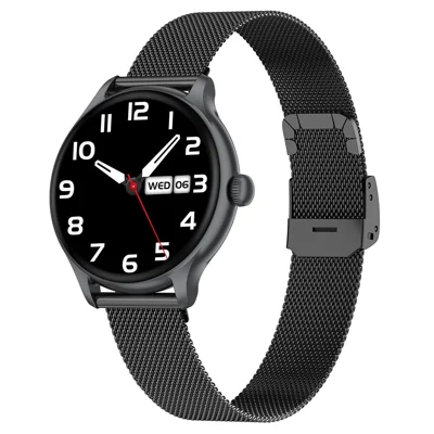 Умные женские часы L05, экран 1,19", AMOLED, Bluetooth, звонки, музыка, мониторинг пульса и здоровья — черные