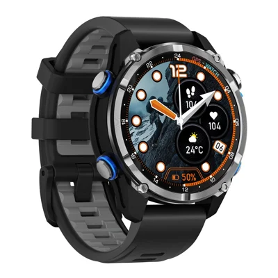 HD350 Pro Smart Watch 1.32 Inch AMOLED Screen GPS 6 Satellite 100+ Sports Modes 3ATM Waterproof 540mAh Health Monitor for Outdoor - Tarnish