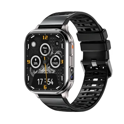 P60 Smartwatch 2,01 Zoll HD-Kamera 670 mAh IP67 Wasserdicht Bluetooth-Anruf Gesundheits- und Sportmonitor – Schwarz