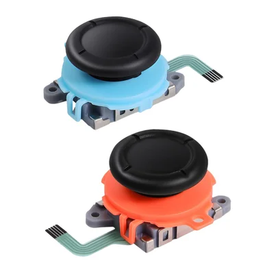 2Pcs/Set For Nintendo Switch 2 Hall Effect Joystick Replacement Part 360-Degree Precise Control 3D Joystick - Orange+Blue