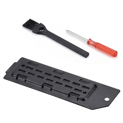 M.2 SSD Expansion Slot Cover for Sony PlayStation 5 Pro / PS5 Slim Aluminum Alloy Cooling Dust Shield - Black