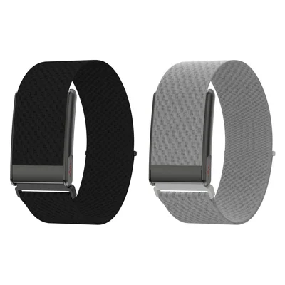 E910 Screen-Free-Smartband IP68 wasserdicht, ECG-Gesundheits- und Fitness-Tracker, mit 2 Armbändern – Schwarzes + graues Armband