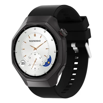 UWIER HR18 Active 1.46-Inch Smartwatch, AI Live Two-Way Translation, Bluetooth-compatible Calling, Heart Rate / SpO2 / Sleep Tracking, IP67 Waterproof - Black