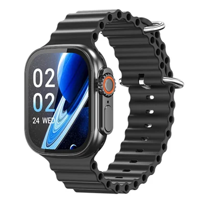 WEKOME WH-10 Smart Watch 2.01-Inch Display, 240x296 Resolution, Bluetooth-compatible 5.4, Calling and Health Monitoring - Black