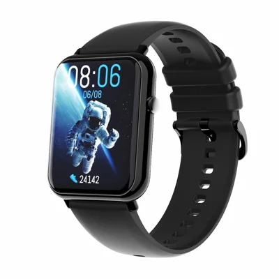 Q19 Pro 1.69 inch Temperature Detection Bluetooth-compatible Smart Watch Sports Tracker Heart Rate Sleep Health Monitoring Smart Bracelet - Black