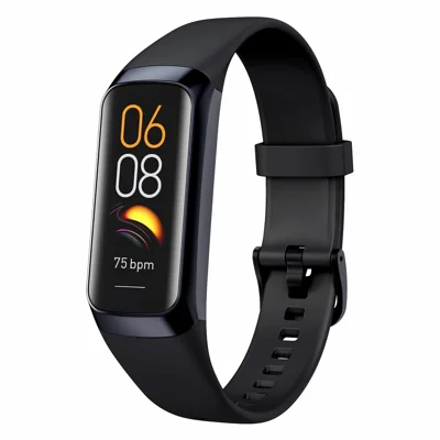 C60 1,1-дюймовый фитнес-браслет с AMOLED-экраном, измерение пульса, уровня кислорода в крови, мониторинг сна, 25 спортивных режимов, умные часы — черный