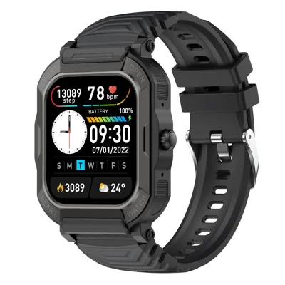 H30 Bluetooth-compatible Call Smart Watch Multi-Sport Watch Blood Oxygen, Sleep Monitor 1.91-inch Screen Bracelet with Pedometer - Black