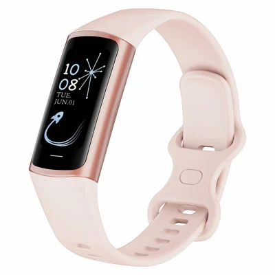 C68 1,1" Slanke Fitness Tracker Armbandhorloge met Hartslag- en Gezondheidsmonitoring - Goud / Roze