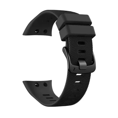 Silicone Wrist Strap with Black Buckle for Garmin Forerunner 45S - Black