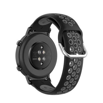 Dual-color PC Replacement Smart Watch Strap for Honor MagicWatch 2 42MM/Huawei Watch GT2 42MM - Black/Grey