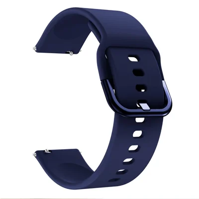 For Huami Amazfit GTS / Huawei Watch GT 2 42mm Silicone Smart Watch Band 20mm Adjustable Wrist Strap - Navy Blue