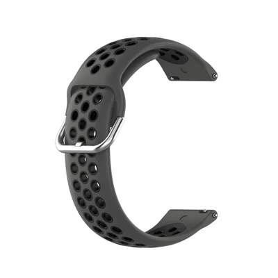 R850 20mm Bi-color Silicone Watch Band for Samsung Galaxy Watch3 41mm - Black