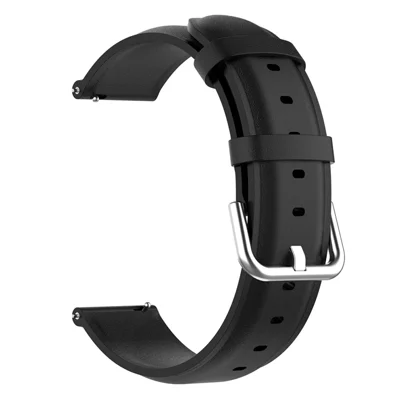 22mm Echtleder-Armband für Huawei Watch GT Runner/Watch GT 3 46mm, Dornschließe Smartwatch-Armband - Schwarz