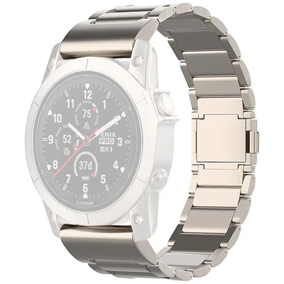 For Garmin Fenix 7 / Forerunner 965 / 955 / 945 / 935 Watch Band 22mm Magnetic Clasp Metal Titanium Alloy Strap - Titanium