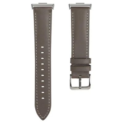 For Huawei Watch Fit 4 / Watch Fit 3 Genuine Cow Leather Band Slim Watch Strap - Grey
