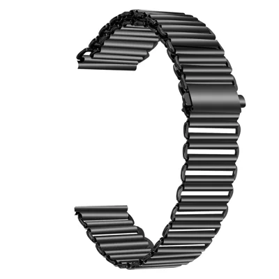 For Garmin Vivomove 3 / GarminMove 3 Stainless Steel Watch Band 20mm Adjustable Wrist Strap - Black