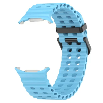 KALEBOL voor Samsung Galaxy Watch Ultra 47mm polsband vervanging siliconen horlogeband - Hemelsblauw