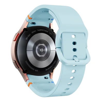 For Samsung Galaxy Watch FE / 7 / 6 / 5 / 4 Stitching Line Decor Watch Band Replacement Silicone Strap - Baby Blue