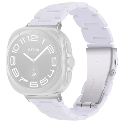 For Samsung Galaxy Watch Ultra2 47mm / Watch Ultra (2025) 47mm / Watch Ultra 47mm Waterproof Resin Acrylic Watch Strap Buckle Design Wrist Band - Style B