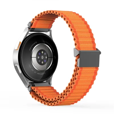 DUX DUCIS YC Series For Samsung Galaxy Watch3 45mm / Xiaomi Watch S4 Sport Nylon Watch Band 22mm Hook Buckle Strap - Orange