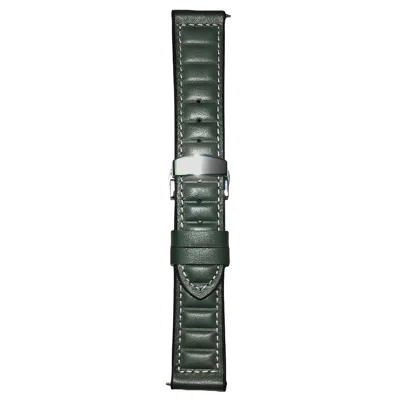 For Huawei Watch GT 7 41mm / Watch GT 5 Pro 42mm / GT 5 41mm Universal Quick-Release-18mm Genuine Cowhide Leather Watch Strap - Green