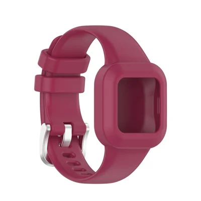 Silikon-Armband Smartwatch-Band für Garmin Fit JR 3/Vivofit jr 3 Fitness-Tracker für Kinder - Weinrot